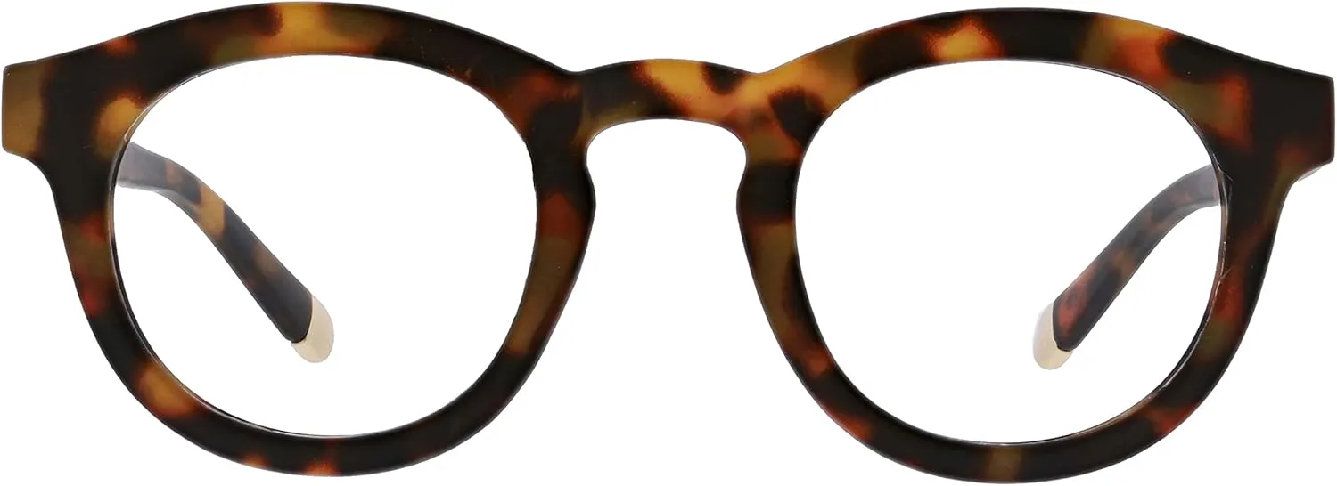 Peepers by PeeperSpecs Oprah's Favorite Women's Round Stardust Blue Light Blocking Reading Glasses and No Correction Eyewear