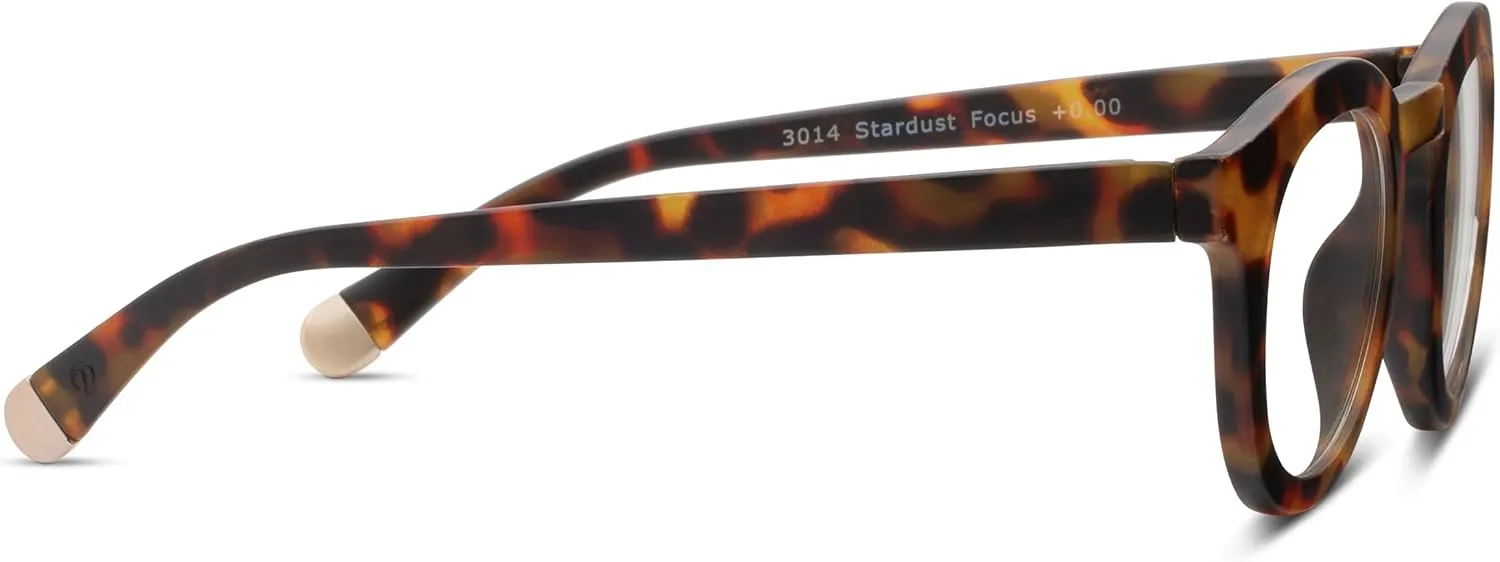 Peepers by PeeperSpecs Oprah's Favorite Women's Round Stardust Blue Light Blocking Reading Glasses and No Correction Eyewear