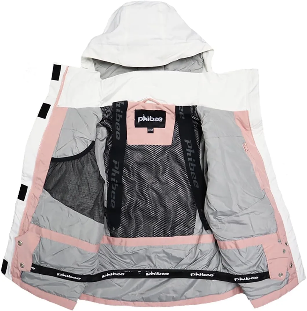 PHIBEE Girls' Sportswear Waterproof Windproof Snowboard Ski Jacket
