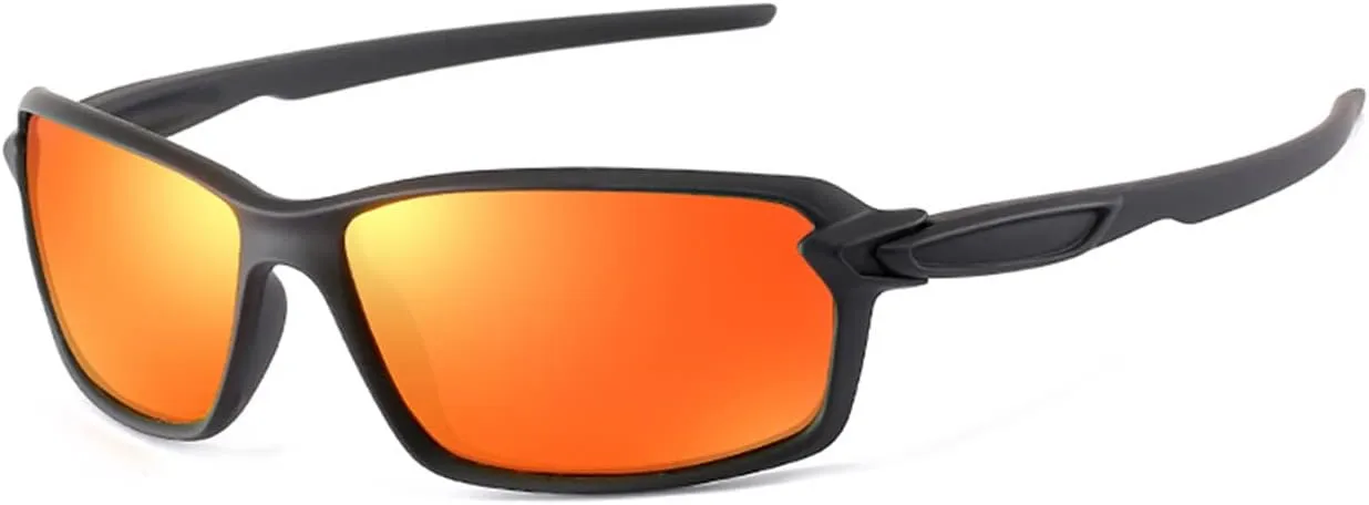 Polarized Sports Sunglasses, PC Cycling Sunglasses, UV400 Protection Bike Glasses Baseball Sunglasses for Men