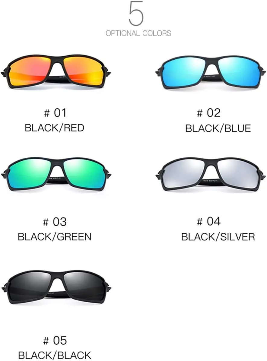 Polarized Sports Sunglasses, PC Cycling Sunglasses, UV400 Protection Bike Glasses Baseball Sunglasses for Men