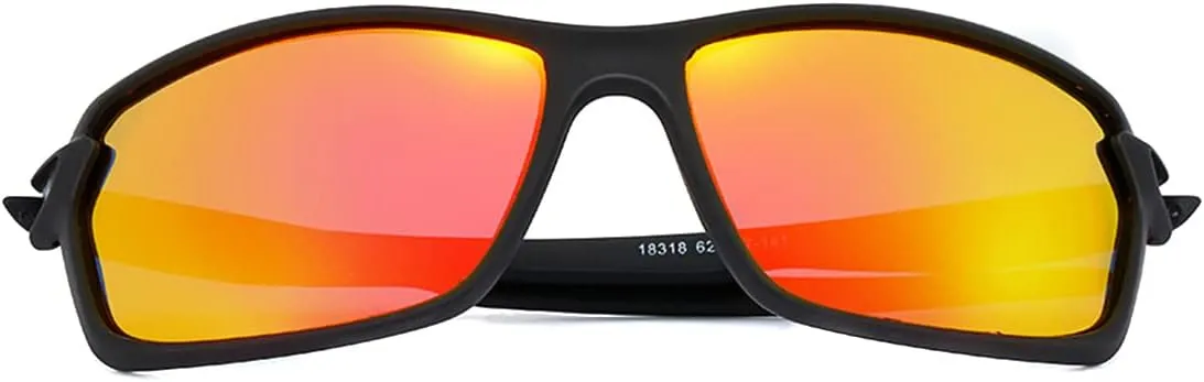 Polarized Sports Sunglasses, PC Cycling Sunglasses, UV400 Protection Bike Glasses Baseball Sunglasses for Men