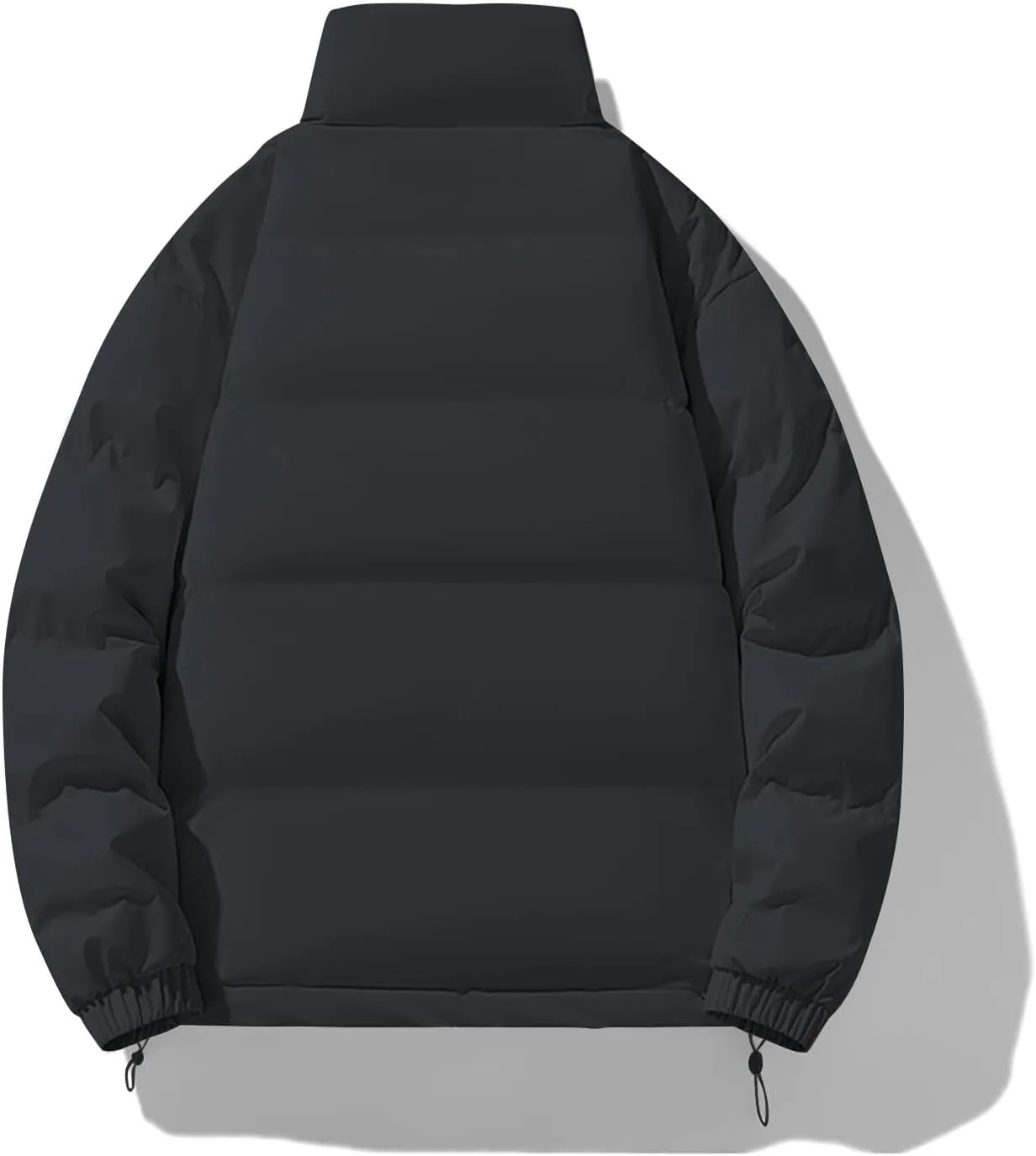 Puffer Jacket Men 2024 Thick Down Jacket Warm Winter Zip Up Padded Coat Oversized Quilted Insulated Thermal Outwear