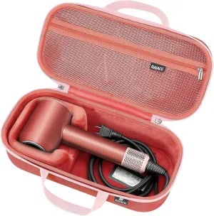 RAIACE Hard Storage Case Compatible with dyson Hair Dryer, Travel Carrying Bag. (for sale is case only). - Bronze red