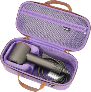 RAIACE Hard Storage Case Compatible with Dyson Hair Dryer, Travel Carrying Bag. (for Sale is case only). - Purple