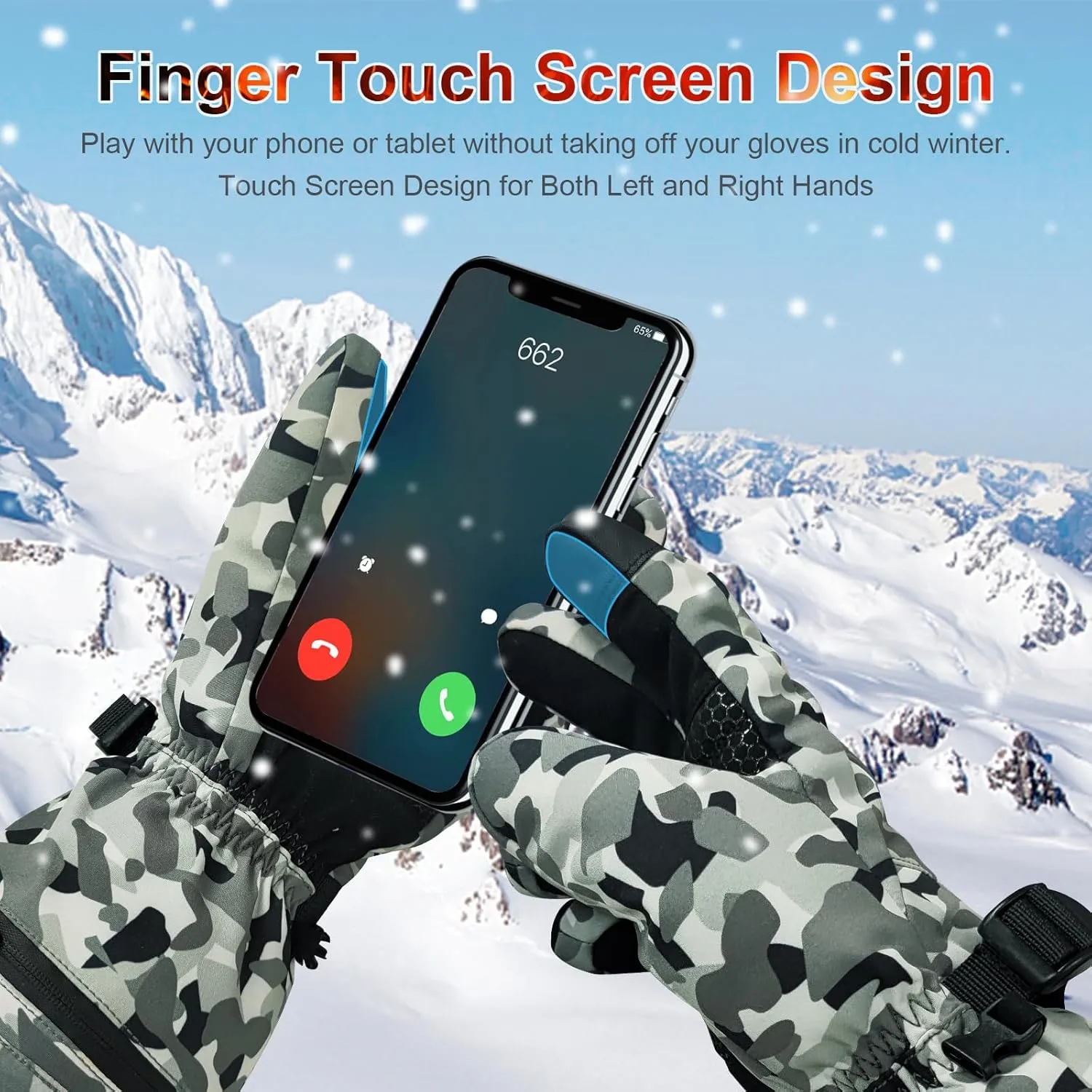 Rechargeable Heated Gloves - 7.4V Fast Heating for Men Women, Arthritis Relief, Snowmobile Skiing Hiking Working