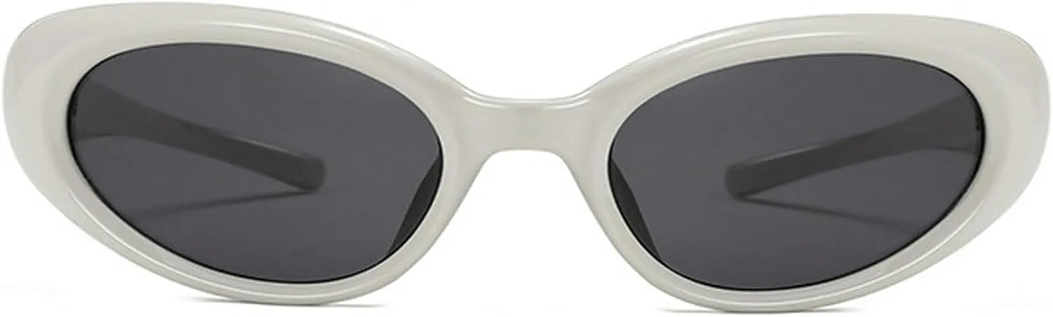 Retro Cat Eye Sunglasses for Women Vintage Wrap Around Sunglasses Trendy 2025 Ladies Black Sun Glasses