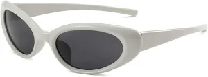 Retro Cat Eye Sunglasses for Women Vintage Wrap Around Sunglasses Trendy 2025 Ladies Black Sun Glasses
