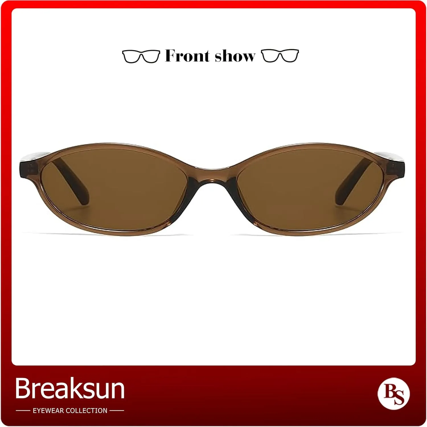 Retro Oval Sunglasses for Women Trendy Oval Narrow Cat Eye Sunnies 90s Vintage Shades