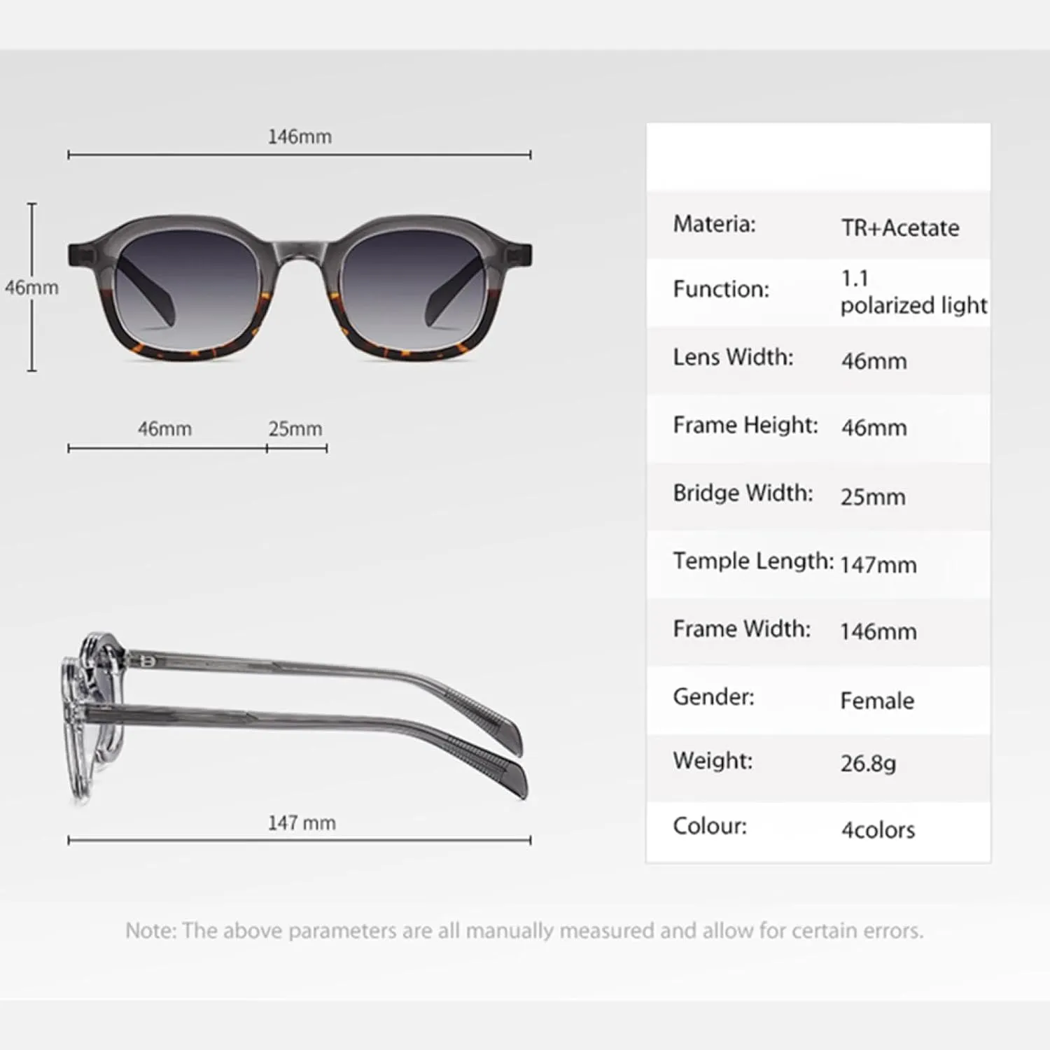 Retro Polarized Sunglasses for Men Sun Glasses for Women Uv400 Acetate