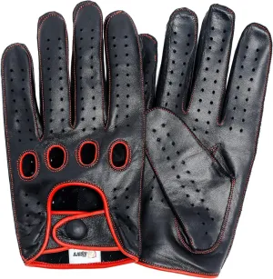 Riparo Men's Reverse Stitched Touchscreen Texting Leather Driving Gloves