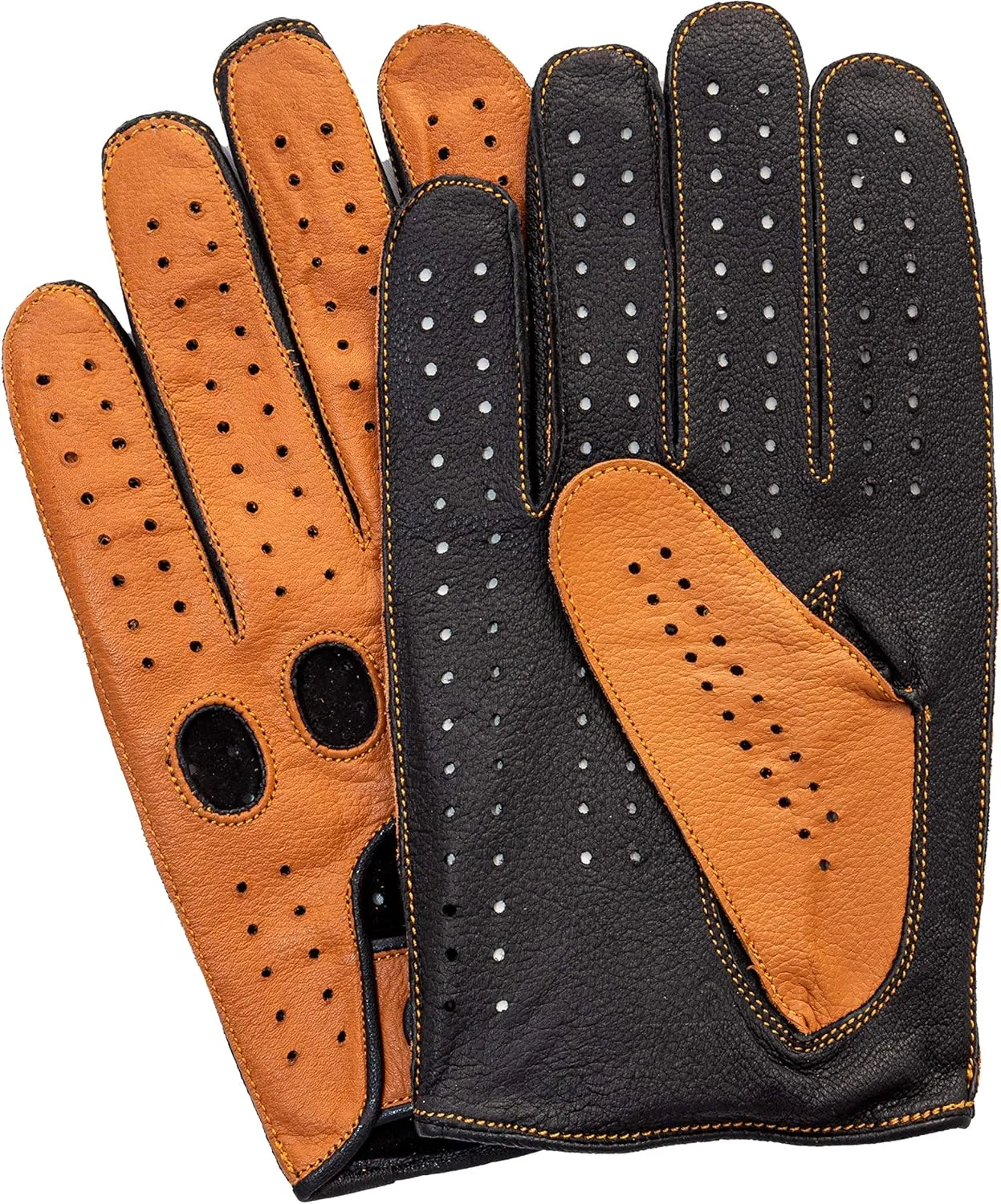 Riparo Men's Reverse Stitched Touchscreen Texting Leather Driving Gloves