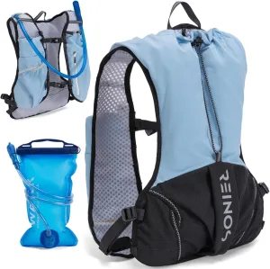 Running Vest for Women and Men Lightweight Hydration Backpack Pack with 1.5L Water Bladder Bag Running Gear Accessories for Hiking Trail Cycling Marathon