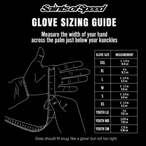 Saints of Speed Motorcycle Gloves – Street Riding Gloves with Flexible D3O Impact Protection for Knuckles, Metacarpal & Fingers, Leather Palms, Touchscreen-Capable Fingertips
