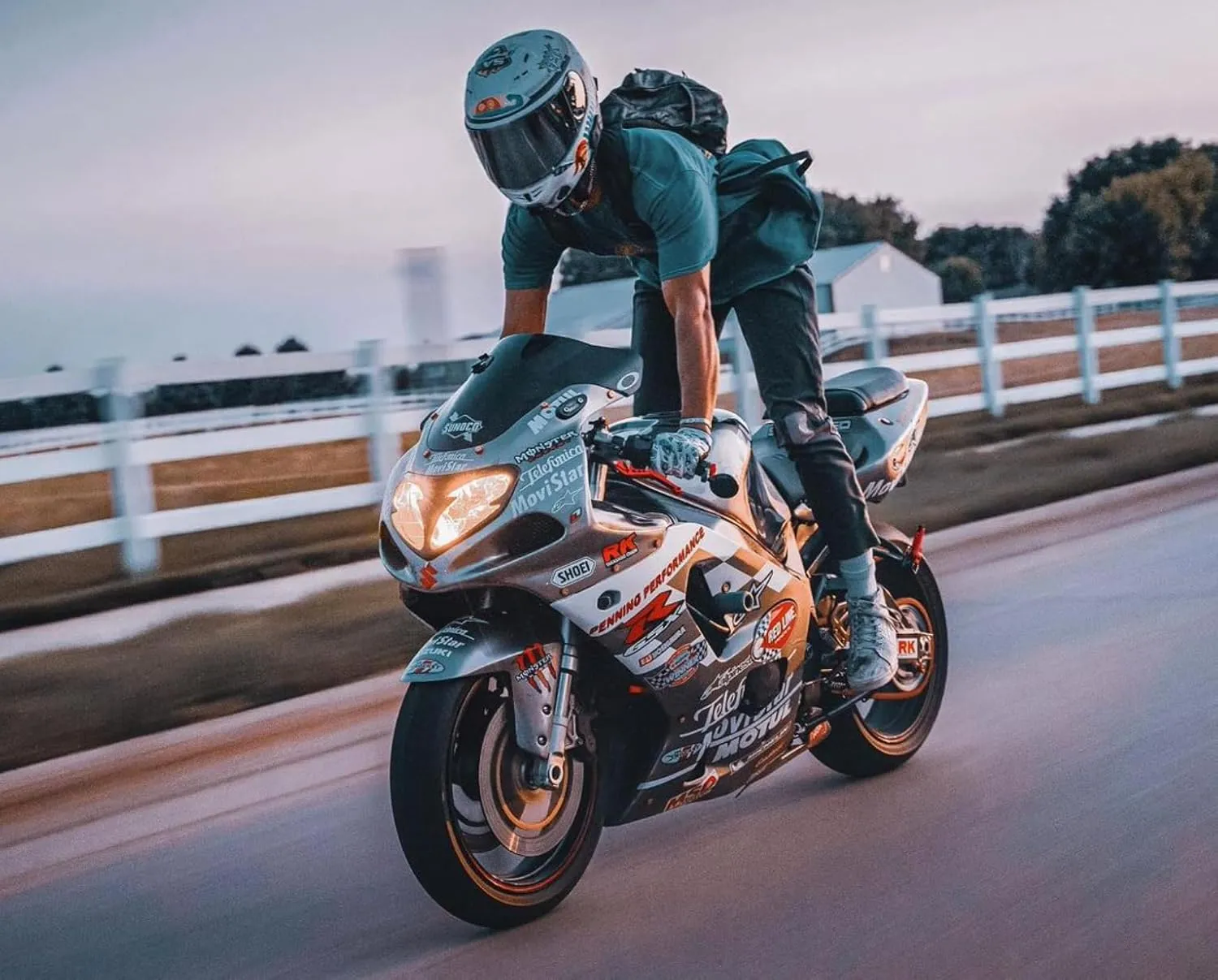 Saints of Speed Motorcycle Gloves – Street Riding Gloves with Flexible D3O Impact Protection for Knuckles, Metacarpal & Fingers, Leather Palms, Touchscreen-Capable Fingertips