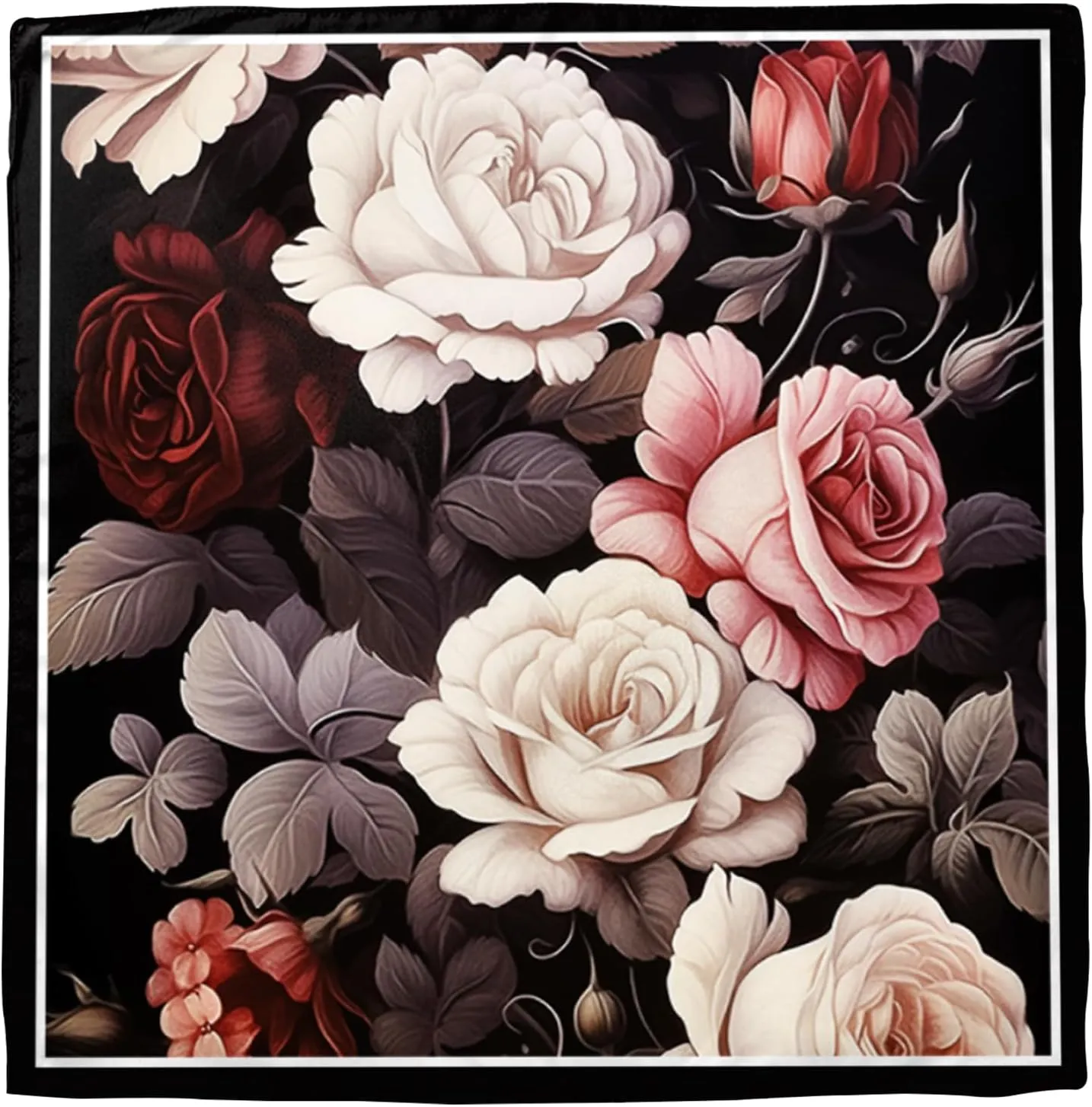 Scarf Silk Feeling Large Square Satin Head Hair Wrap Lightweight Fashion Cute Aesthetic 27.5 Inches for Women Girls