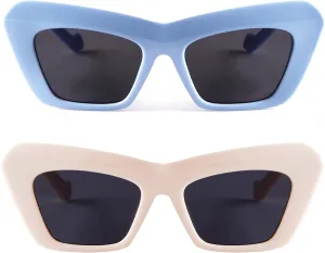 SDINM Cat Eye Sunglasses for Women, Retro Trendy Cateye Sun Glasses