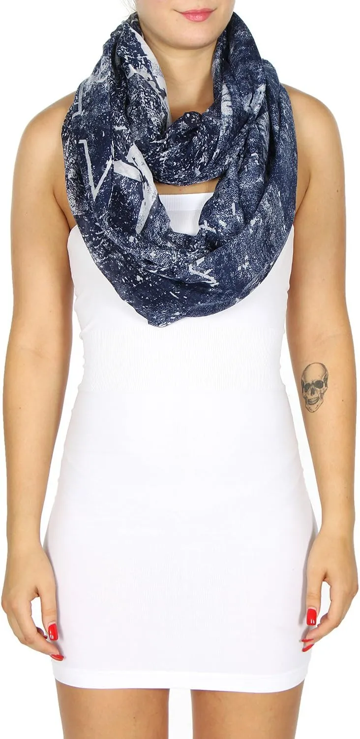 SERENITA Infinity Scarves for Women Solid Print Lightweight Scarf Summer Loop Wrap Fashion Scarf Many colors