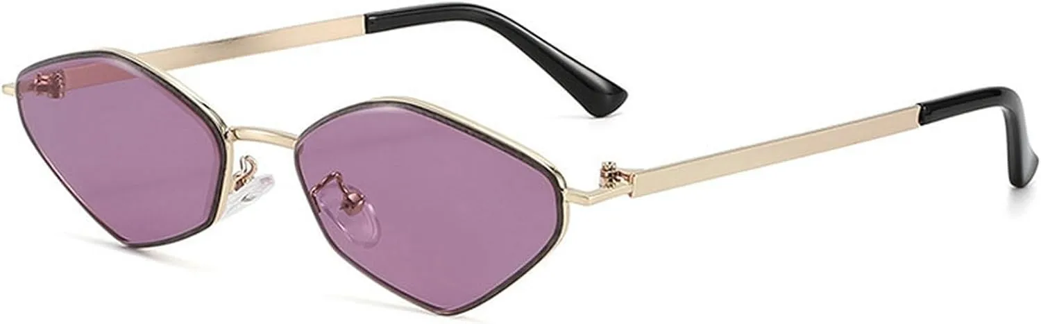 Small Frame Hexagon Punk Sunglasses Women 2025 Luxury Polygon Sun Glasses For Lady Vintage Outdoor Shades Cat Eye Eyewear