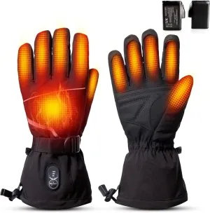 SNOW DEER Heated Gloves for Men Women, Electric Glove Rechargeable Battery Heated Hand for Motorcycle Biking Hunting Arthritis Skiing Working