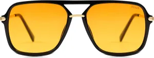 SOJOS Sunglasses for Women & Men, Square, Retro, Polarized Lens, Trendy Aviator, 90s Shades