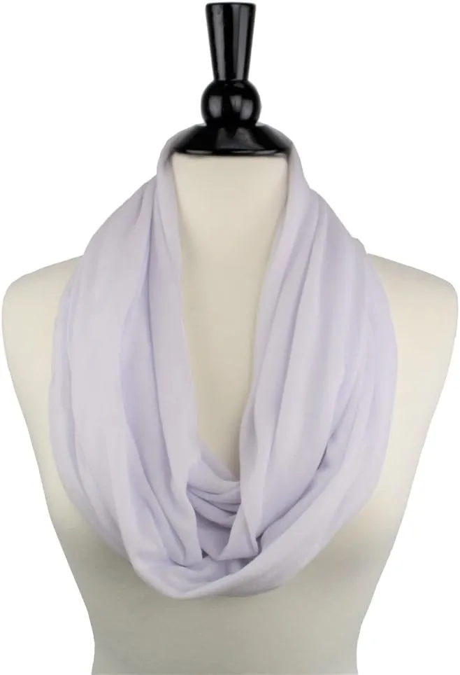 Solid Color Hidden Zipper Pocket Scarf - Fashion Scarf for Women - All Seasons