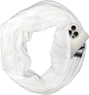 Solid Color Hidden Zipper Pocket Scarf - Fashion Scarf for Women - All Seasons