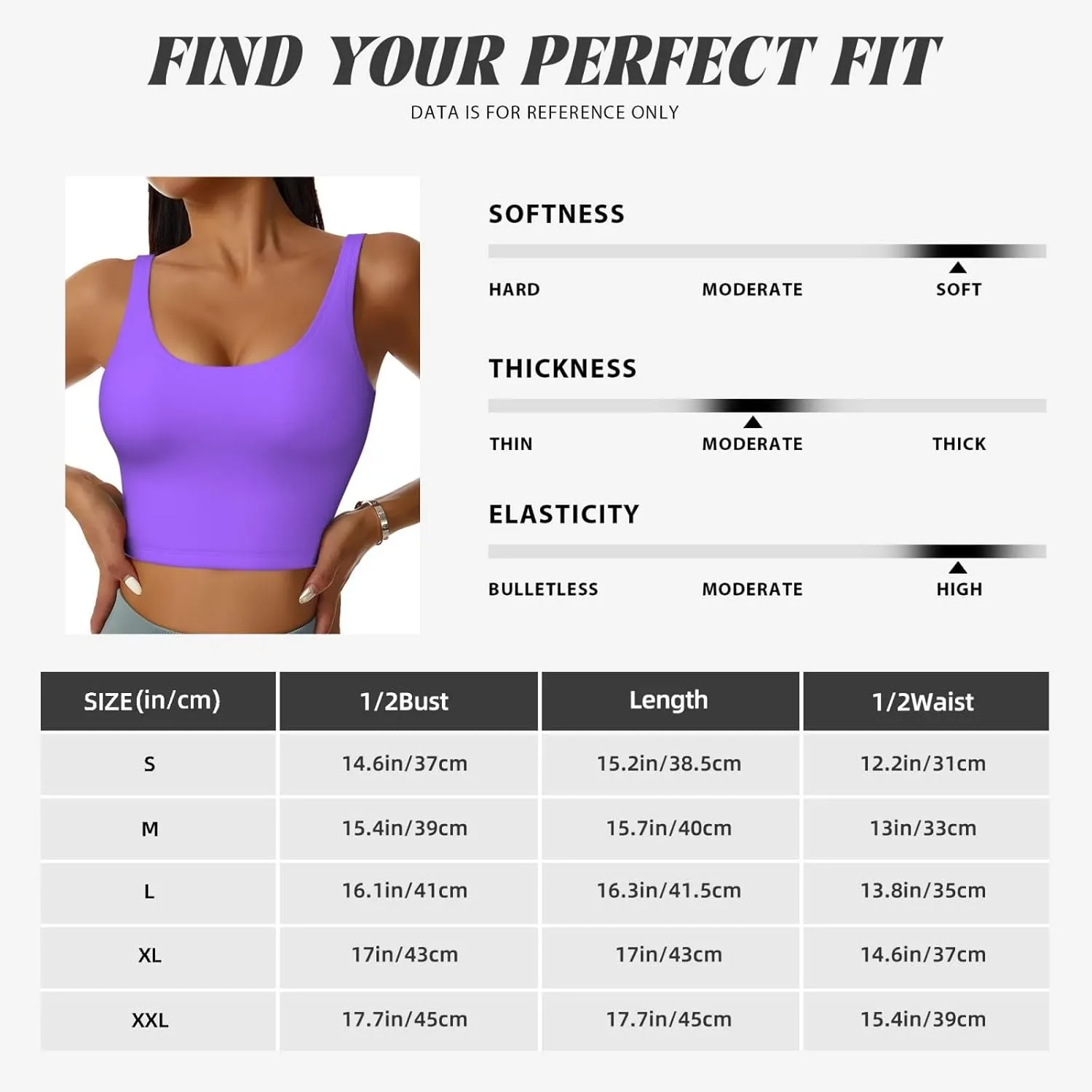 Solid Color Light Purple Women's Sexy Sports Vest Sleeveless Athletic Gym T-Shirts Vest U-Shaped Back Quick Dry Top