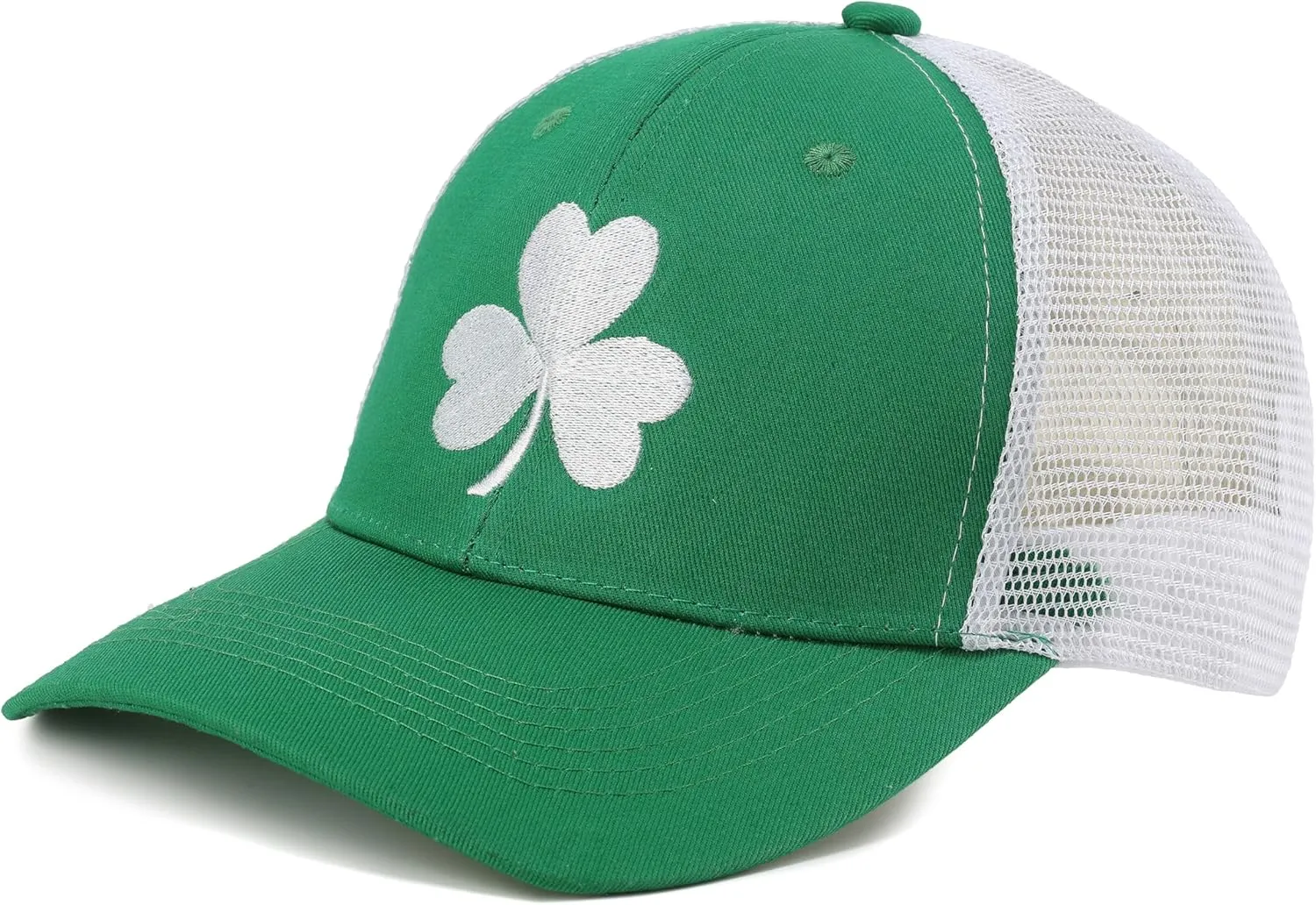 St Patricks Day Hat Clover Trucker Hat Green Shamrock Baseball Cap Irish Hats Saint Patty’s Hat St. Patrick Accessories