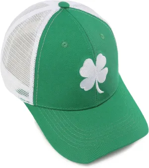 St Patricks Day Hat Clover Trucker Hat Green Shamrock Baseball Cap Irish Hats Saint Patty’s Hat St. Patrick Accessories
