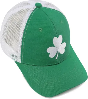 St Patricks Day Hat Clover Trucker Hat Green Shamrock Baseball Cap Irish Hats Saint Patty’s Hat St. Patrick Accessories