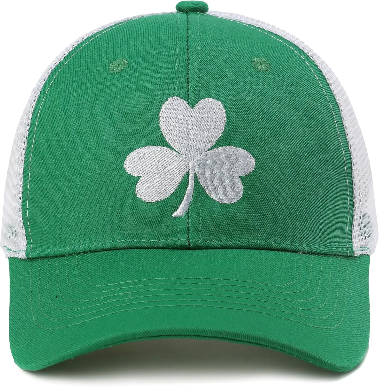 St Patricks Day Hat Clover Trucker Hat Green Shamrock Baseball Cap Irish Hats Saint Patty’s Hat St. Patrick Accessories