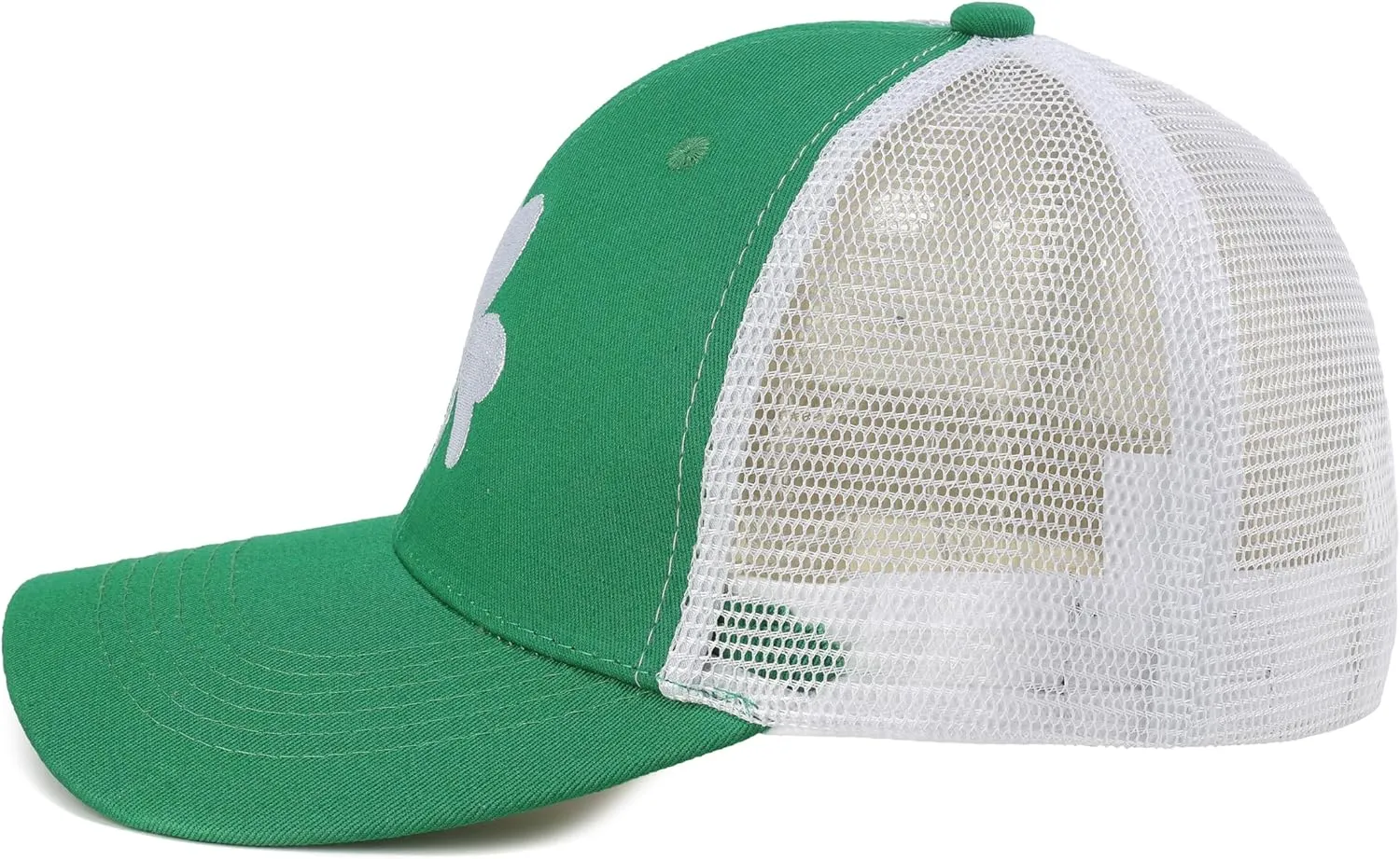 St Patricks Day Hat Clover Trucker Hat Green Shamrock Baseball Cap Irish Hats Saint Patty’s Hat St. Patrick Accessories