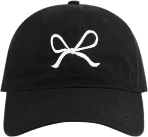 Sumleno Womens Trendy Cute Bow Baseball Cap Y2k Aesthetic Preppy Sun Cap Hiking Travel Trucker Hat Accessories