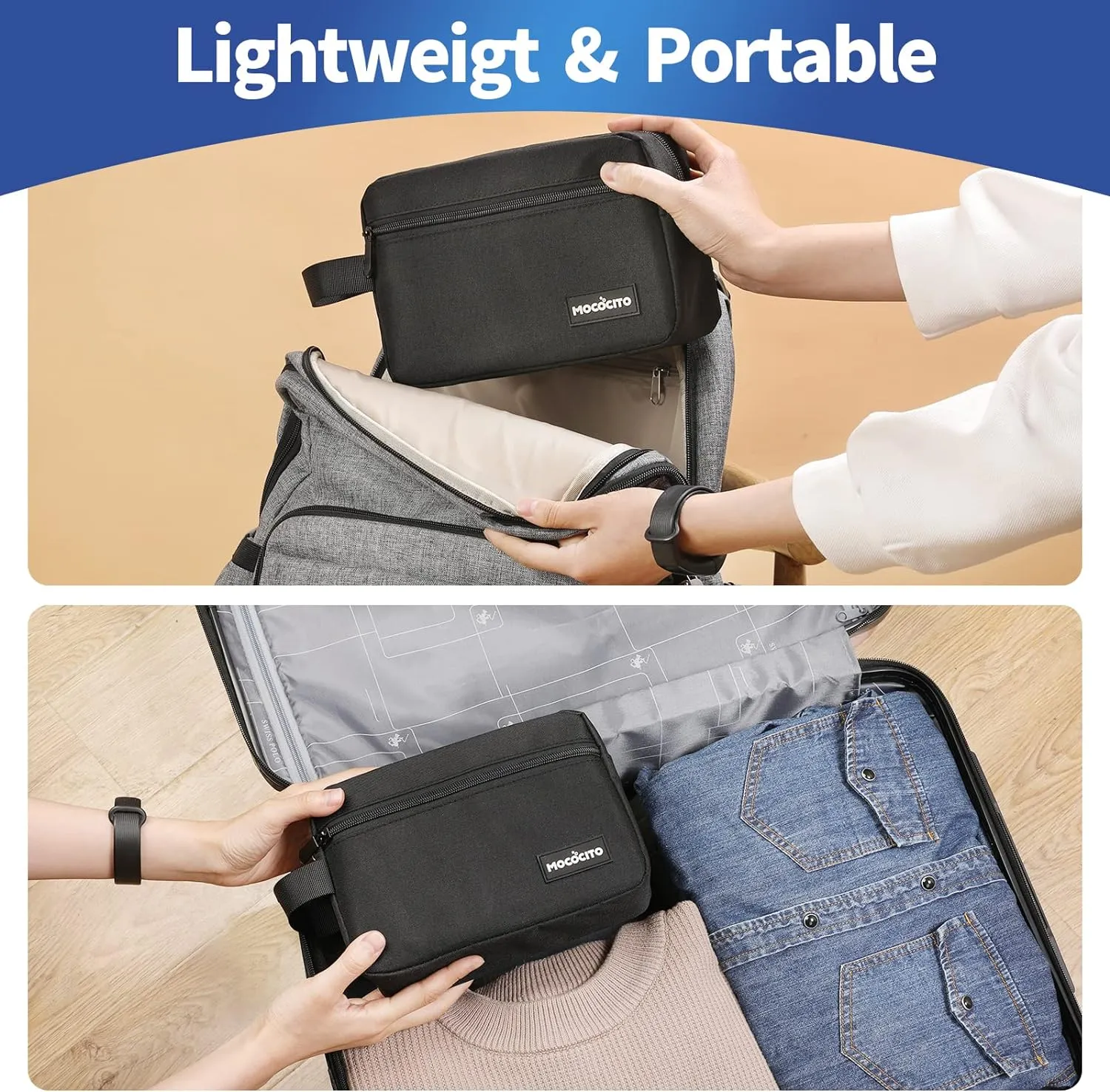 Toiletry Bag for Men Shavin Bag Mens Toiletry Travel Bag Water Resistant Toiletry Bag for Toiletries Accessories Black Hanging Toiletry Bag