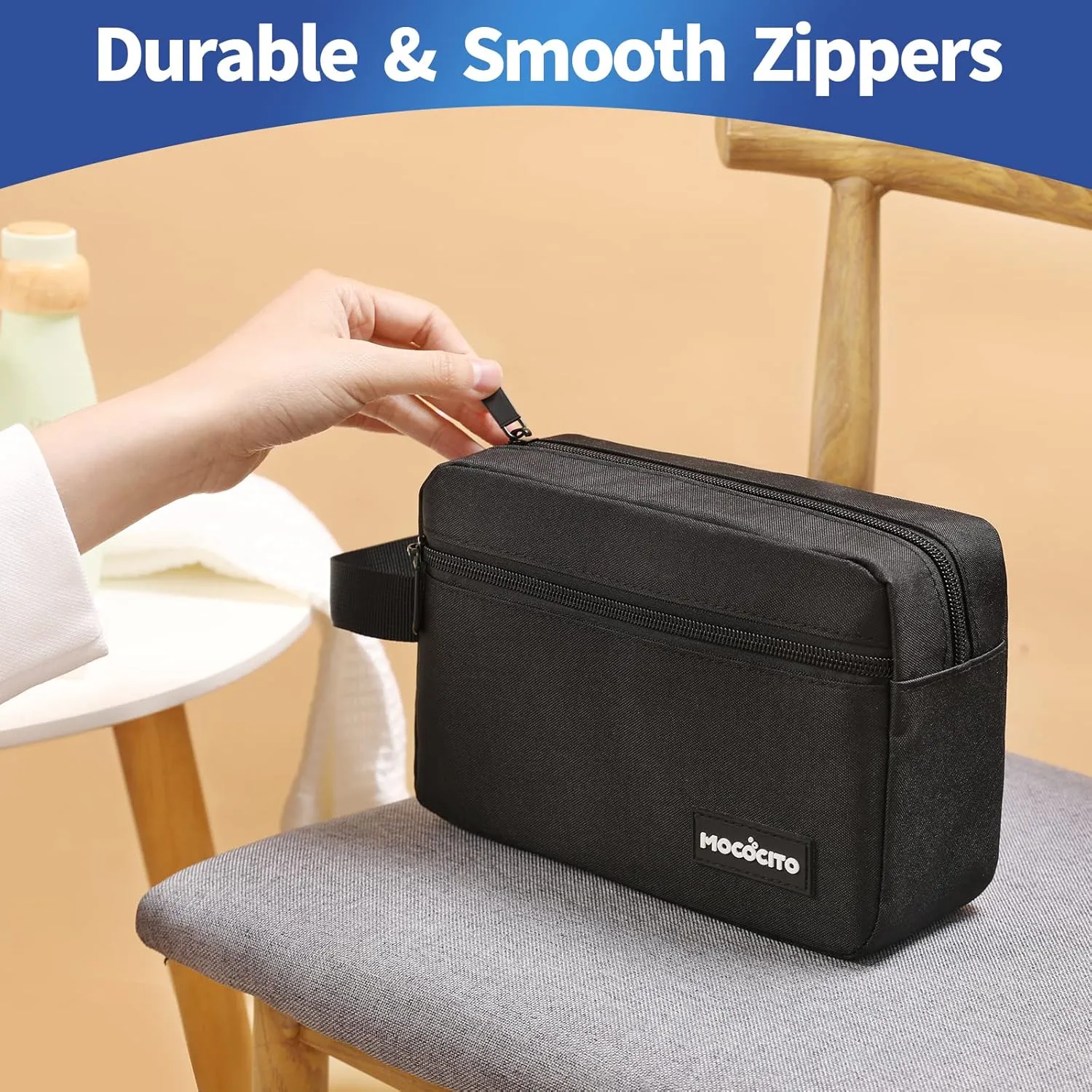 Toiletry Bag for Men Shavin Bag Mens Toiletry Travel Bag Water Resistant Toiletry Bag for Toiletries Accessories Black Hanging Toiletry Bag