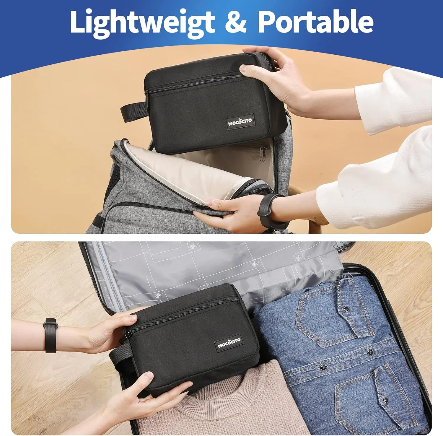 Toiletry Bag for Men Shavin Bag Mens Toiletry Travel Bag Water Resistant Toiletry Bag for Toiletries Accessories Black Hanging Toiletry Bag