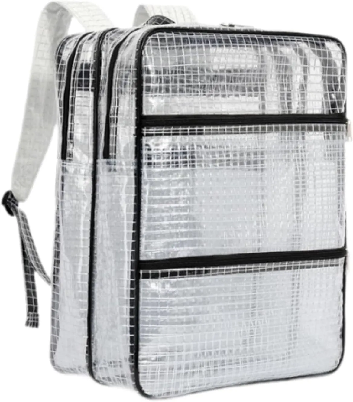 Tool Backpack, Cleanroom Accessories Professional Multi Use Storage Organizer,Mesh Transparent Bag for Engineer Electrician, Anti-Static Full Clear Backpack (A)
