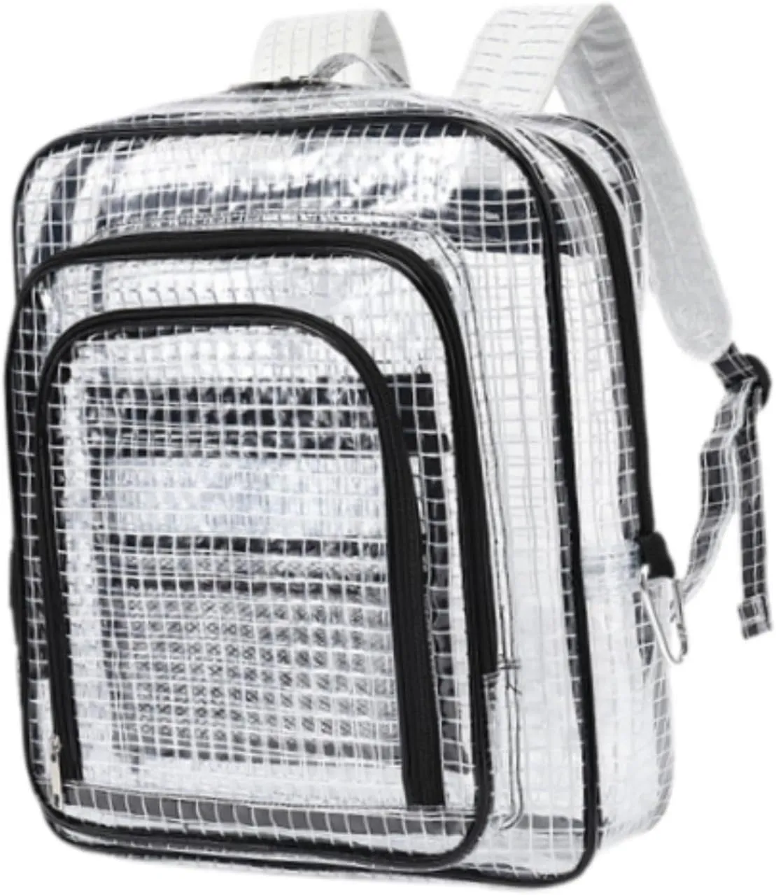 Tool Backpack Storage Organizer PVC Heavy Duty No Dust Mesh Transparent Bag Cleanroom Accessories for Industrial Electrician, Black, 35cmx15cmx40cm