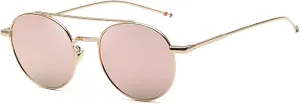 Trendy Round Metal Frame Sunglasses For Men And Women Outdoor Beach Vacation Party Sun Glasses