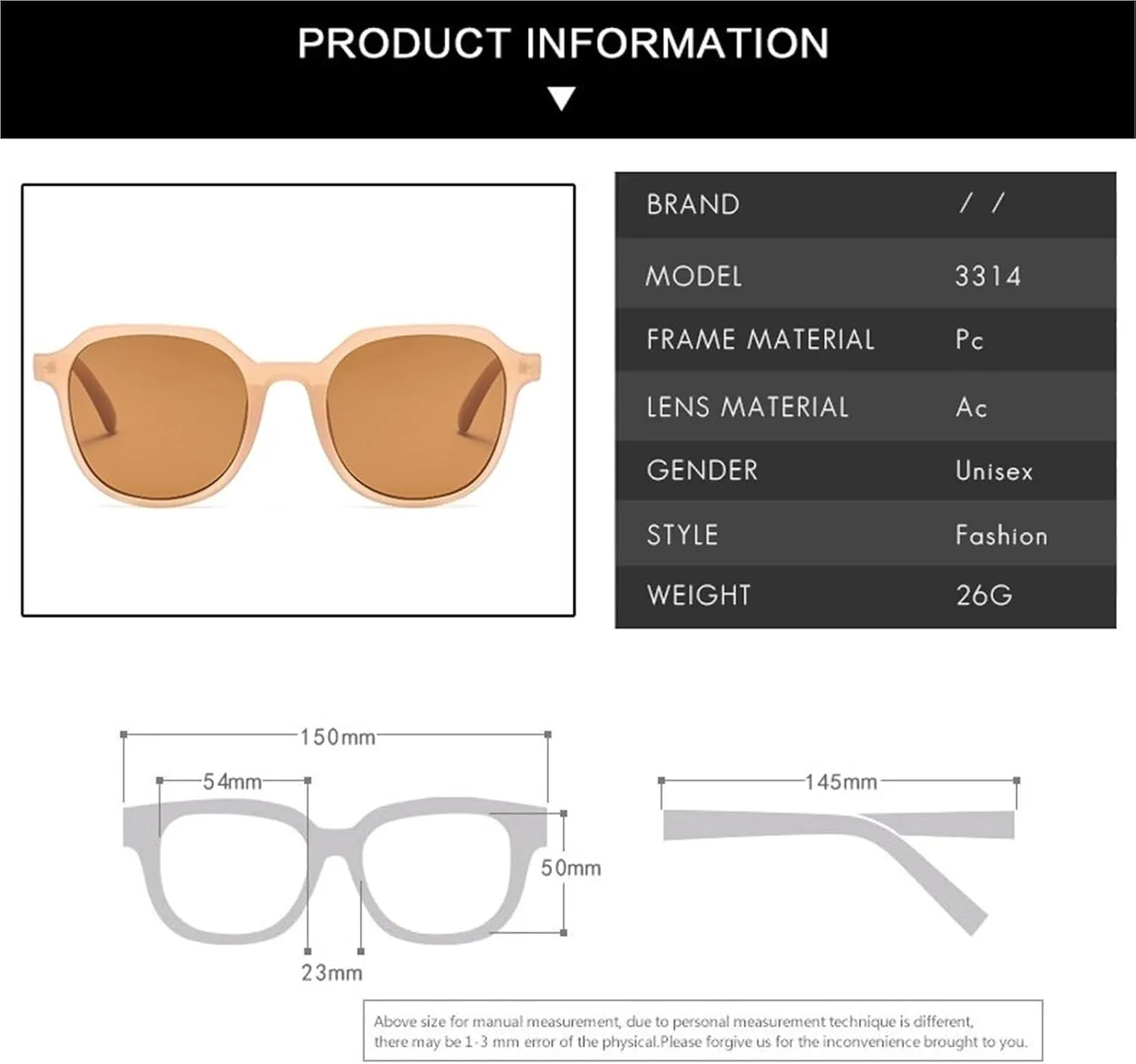 Trendy Women's Large Frame Sunglasses Outdoor Shopping Men's Vacation Decorative Sun Glasses