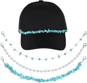 Trucker Hat Chains for Women Trucker Hat Bill Decoration Trucket Hat Charms DIY Mesh Baseball Cap Accessories