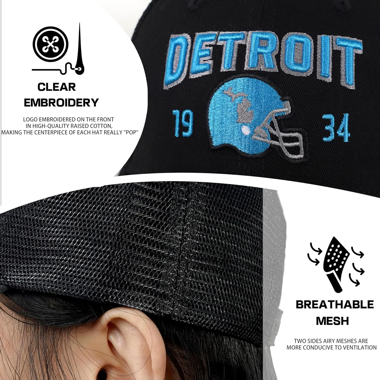 Trucker Hat for Men Women, Sport Apparel Gifts for Men, Accessories Embroidered Baseball Cap