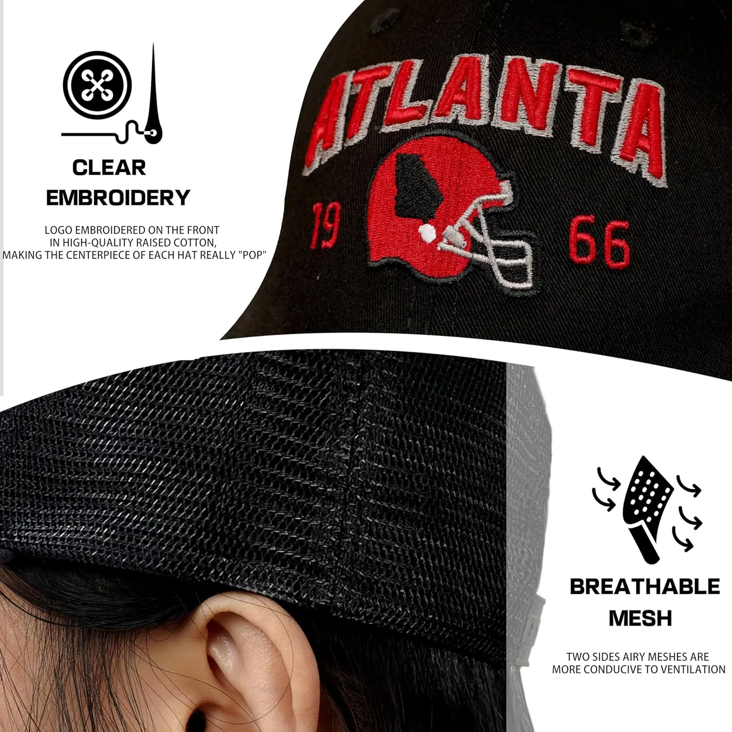 Trucker Hat for Men Women, Sport Apparel Gifts for Men, Accessories Embroidered Baseball Cap
