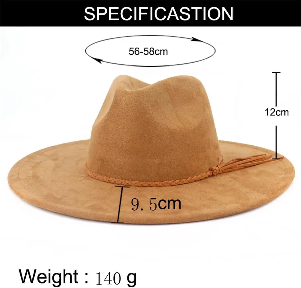 Unisex Wide Brim Belt Accessories Top Hat Men Women Felt Jazz Hats Classic Party Wedding Church Fedoras Hat