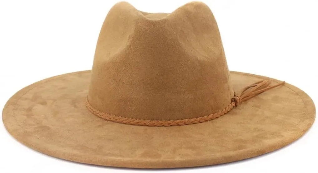 Unisex Wide Brim Belt Accessories Top Hat Men Women Felt Jazz Hats Classic Party Wedding Church Fedoras Hat