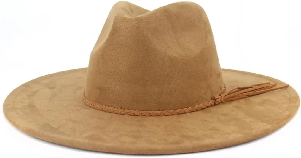 Unisex Wide Brim Belt Accessories Top Hat Men Women Felt Jazz Hats Classic Party Wedding Church Fedoras Hat
