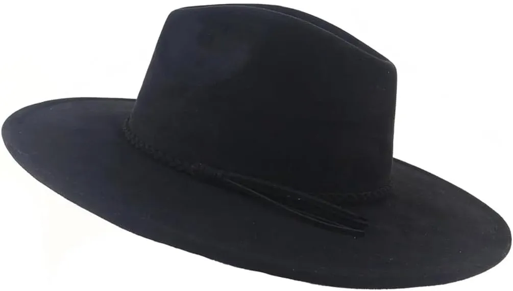 Unisex Wide Brim Belt Accessories Top Hat Men Women Felt Jazz Hats Classic Party Wedding Church Fedoras Hat