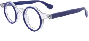 Vintage Acetate Round Eyeglasses Frames Retro Glasses Frame Spring Hinges Glass Unisex for Men Women