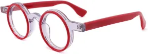 Vintage Acetate Round Eyeglasses Frames Retro Glasses Frame Spring Hinges Glass Unisex for Men Women